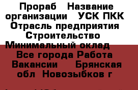 Прораб › Название организации ­ УСК ПКК › Отрасль предприятия ­ Строительство › Минимальный оклад ­ 1 - Все города Работа » Вакансии   . Брянская обл.,Новозыбков г.